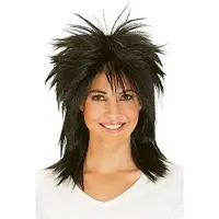 Buttinette Perücke "Rocker", schwarz