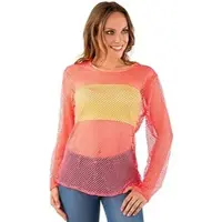 Buttinette Netzshirt, neonpink
