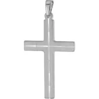 Trendor 21313 Herren Kreuz-Anhänger 925 Silber Rhodiniert 28 mm