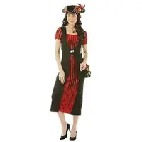 Buttinette Piratenkleid, schwarz/rot