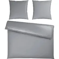 Premium Living Bettwäsche Xenia Uni XXL Silberfarben ca. 200x200cm