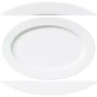 Metro Professional Platte Fine Dining, Porzellan, 30.5 cm, oval, weiß, 4 Stück