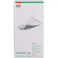ACA Müller/ADAG Pharma Vliwaktiv Ag Aktivkohle Saugkomp.m.silber 10x20 cm 10 ST