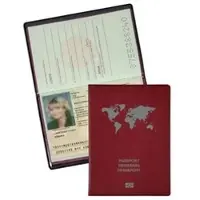 Eichner Reisepasshülle 9707-00233, rot, mit RFID-Schutz und einem Kartenfach, aus PVC