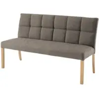 Sofa.de Woodford Esszimmerbank mit Steppung Dakota , braun , Maße (cm): B: 150 H: 89 T: 64.0