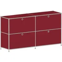 Viasit Sideboard »System 4« - 4 geschlossene Fächer rot, 152.9x40.4 cm