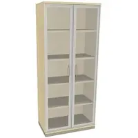 Fm Büromöbel Aktenschrank »Sidney« 5 OH klare Acrylglastüren königsahorn, 80x186.9x44.2 cm