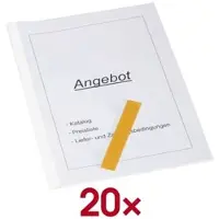 OTTO Office 20 Thermobindemappen bis 15 Blatt, abheftbar weiß, 21.15x29.7 cm