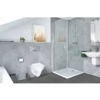 Hsk Wandverkleidung „RenoDeco“ 1500 × 2550 mm Struktur, Feinstein, Aschgrau