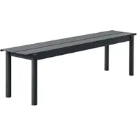 Muuto - Linear Steel Bank 170 cm, schwarz