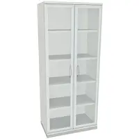 Fm Büromöbel Aktenschrank »Sidney« 5 OH klare Acrylglastüren weiß, 80x186.9x44.2 cm