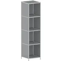 Viasit Aktenregal »System 4« schmal 4 OH grau, 40.4x155.6x40.4 cm