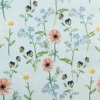 Home Fashion , Little Garden, Lunch-Servietten aufgefaltetes Maß 33 cm x 33 cm, im Viertelfalz, 20 Stück pro Pack, 12 Pack pro Karton