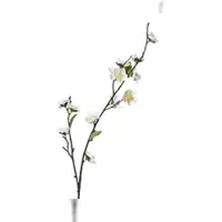 Décoris Künstlicher Kirschblütenzweig 70cm Kunstzweig Kirschzweige Kirschblüten Zweig Kunstblumen Dekozweige Hochzeitsdeko Frühlingsdeko Osterdeko Weiß