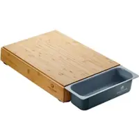 Chef Cuisine magnetisches Schneidebrett aus Holz mit Auffangschale – Bambus Schneidebrett mit magnetischem Auffangbehälter aus Carbon-Stahl