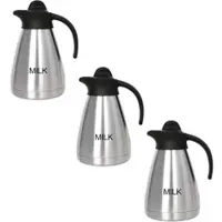 Gastronoble Thermoskanne Olympia MILK | 1 L | Edelstahl und Polypropylen | 4 Kannen