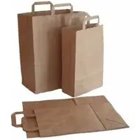 VEPATIM 250x Papiertragetaschen aus Kraftpapier 260+170x250mm braun 80 gr.