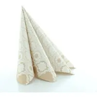 Sovie HORECA Serviette Mandy in hellbraun aus Linclass Airlaid 40 x 40 cm, 5x50 Stück