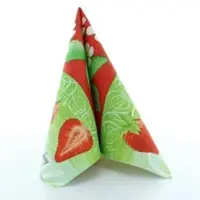 Mank Serviette Airlaid Strawberry, 40 x 40 cm, 50 Stück - Erdbeeren
