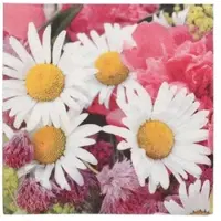 Papstar 200 Servietten, 3-lagig 1/4-Falz 33 cm x 33 cm `Marguerite`