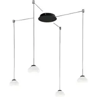 FABAS LUCE - Arabella LED-Hängeleuchter aus Metall und weißem mundgeblasenem Glas 3547-49-102