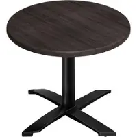 GGM Möbel WTG | Bistro Außen Tisch | Ø:H 70 x 75,5 cm | Wenge / Schwarz | Rund | Klappbar + Zusatzgewicht