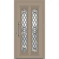 Haustuerenland.de SCHÜCO Aluminium Haustür "MARIA" ADS 75.SI RC2 Graubeige RAL 1019 beidseitig innen öffnend DIN links