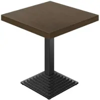 GGM Möbel KPY | Bistro Tisch | B:T 80 x 80 cm | H 82 cm | Walnuß | Gestell: Schwarz