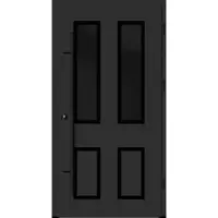 Haustuerenland.de Aluminium Landhaustür "CORGINA" 82 mm RC2 BLACKLINE Anthrazit Eisenglimmer DB 703 beidseitig außen öffnend DIN rechts