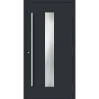 Haustuerenland.de Aluminium Haustür nach Maß "MAJA" 90 mm RC2 Anthrazit RAL 7016 beidseitig außen öffnend DIN rechts