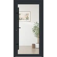 Haustuerenland.de PREMIUM Aluminium-Glas Haustür "HELENA" 90 mm BLACKLINE flächenbündig Anthrazit RAL 7016 innen öffnend DIN links