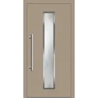 Haustuerenland.de Haustür "SVENJA" 79 mm RC3 Graubeige RAL 1019 beidseitig innen öffnend DIN links