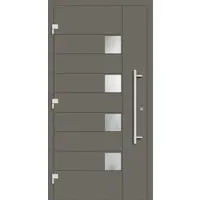Haustuerenland.de Haustür RC3 "HENRIKE" 79 mm Quarzgrau RAL 7039 außen öffnend DIN links