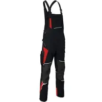 Kübler BODYFORCE Latzhose schwarz/mittelrot 110 - 3125 5302-9955-110 - schwarz/mittelrot