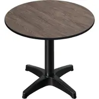 GGM Möbel CPBL | HPL Bistro Tisch | Ø:H 60 x 78 cm | Wenge / Aluminium | Klappbar + Zusatzgewicht | Rund