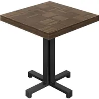 GGM Möbel CPA | Bistro Tisch | B:T 80 x 80 cm | H 78 cm | Walnuß | Gestell: Schwarz