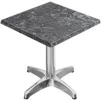 GGM Möbel WBC | Bistro Außen Tisch | B:T:H 70 x 70 x 80,5 cm | Felsen / Aluminium | Quadratisch