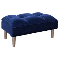 Playboy Hocker Scarlett Blau Samt
