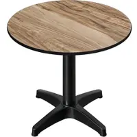 GGM Möbel CPBL | HPL Bistro Tisch | Ø:H 60 x 78 cm | Sheesham / Aluminium | Klappbar + Zusatzgewicht | Rund
