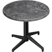 GGM Möbel WAP | Bistro Außen Tisch | Ø:H 60 x 74 cm | Felsen / Schwarz | Rund