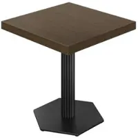 GGM Möbel KAT | Bistro Tisch | B:T 80 x 80 cm | H 78 cm | Walnuß | Gestell: Schwarz