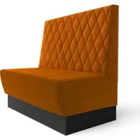 GGM Möbel Meyer S | Gastrobank | B:H 180 x 100 cm | Orange | Raute | Samt
