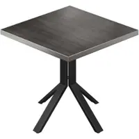 GGM Möbel BE | Bistro Tisch | 60 x 60 x 74,5 cm | Quadratisch | Edelstahl Rand | Wenge / Schwarz