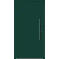 Haustuerenland.de RC2 Aluminium Haustür nach Maß "MARIT" 60 mm Moosgrün RAL 6005 beidseitig innen öffnend DIN rechts