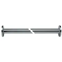 Universal Brausevorhangstange mit Rosetten Baukastensystem, 1200mm, verchromt