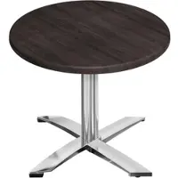 GGM Möbel WTG | Bistro Außen Tisch | Ø:H 60 x 75,5 cm | Wenge / Aluminium | Rund | Klappbar + Zusatzgewicht