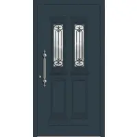 Haustuerenland.de Aluminium Landhaustür "KATHARINA" 78 mm RC2 Anthrazit RAL 7016 innen öffnend DIN links