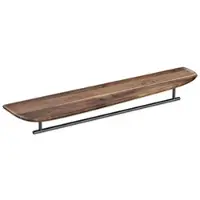 Vitra Plural Handtuchstange 64063 75 x 13/18 x 9,5 cm, schwarz matt/walnuss, asymmetrisch links