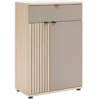 Momax Schuhschrank Pisa Taupe/Eichefarben