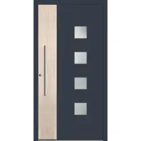 Haustuerenland.de SCHÜCO Aluminium Haustür "XENIA" ADS 75.SI RC2 Anthrazit RAL 7016 beidseitig innen öffnend DIN links